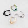 LOTUS LEAF PATTERNED HOOP SEPTUM CLICKER